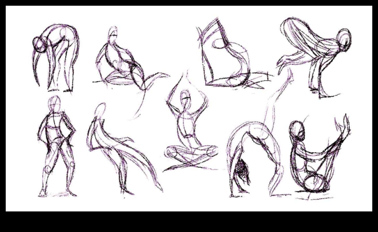 שרטוט מחוות: לכידת אנרגיה בציורי חיים