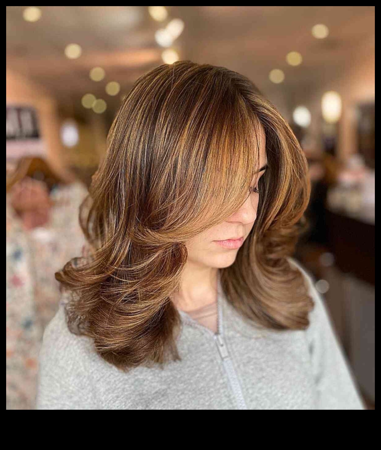 גלים ושכבות המשך: יצירת מרקם בשיער באורך בינוני