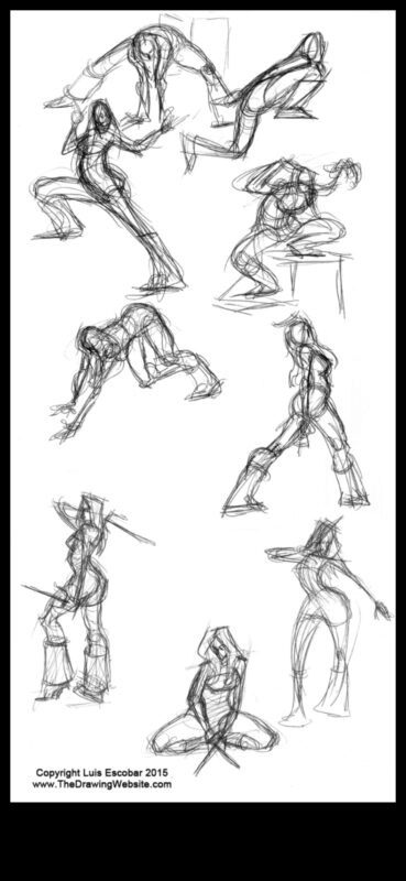 שרטוט מחוות: לכידת אנרגיה בציורי חיים